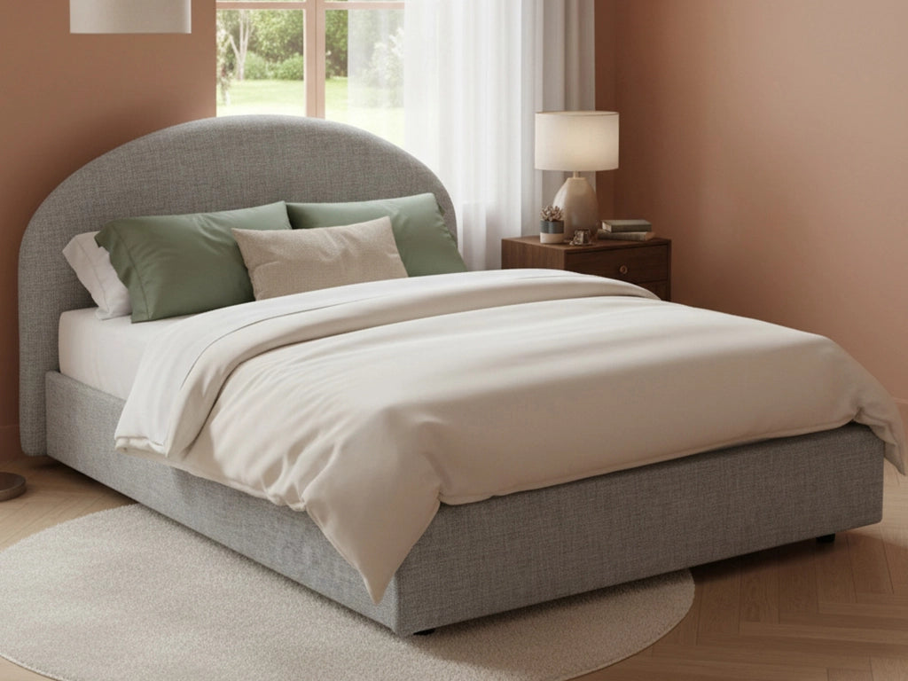 Letto Matrimoniale Archivio, Letto Matrimoniale Sfoderabile Made in Italy, Grigio