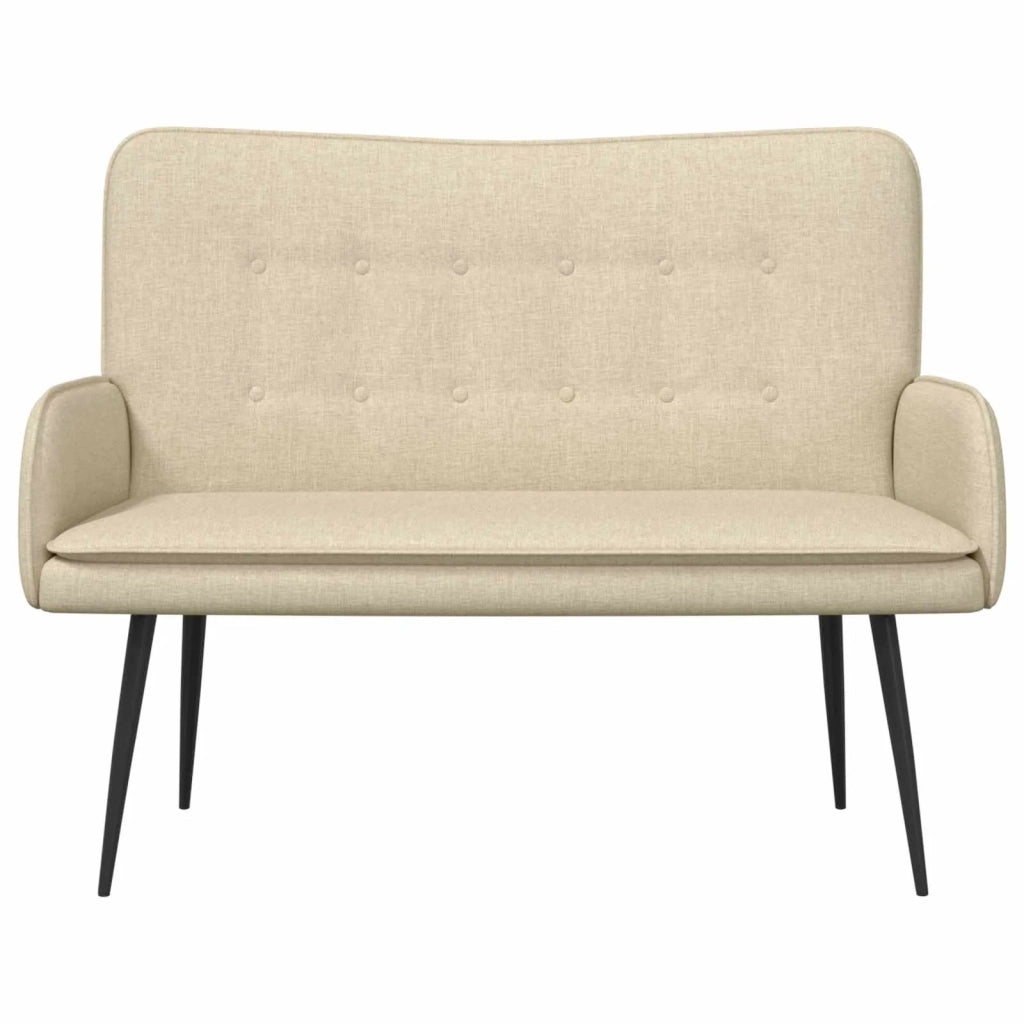 Divano a 2 Posti Crema 115 x 61 x 87 cm Tessuto 42028909