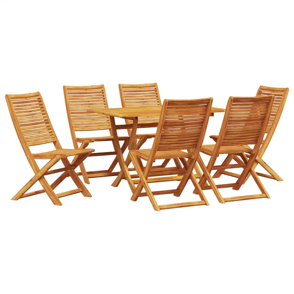 vidaXL Set da Pranzo per Giardino 7 pcs Marrone
