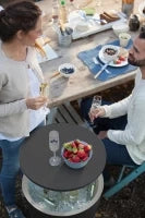 Contenitore Portaghiaccio Cool Bar con Funzione di Tavolino, 30L, Grigio, 49,5x49x5x84,5H cm