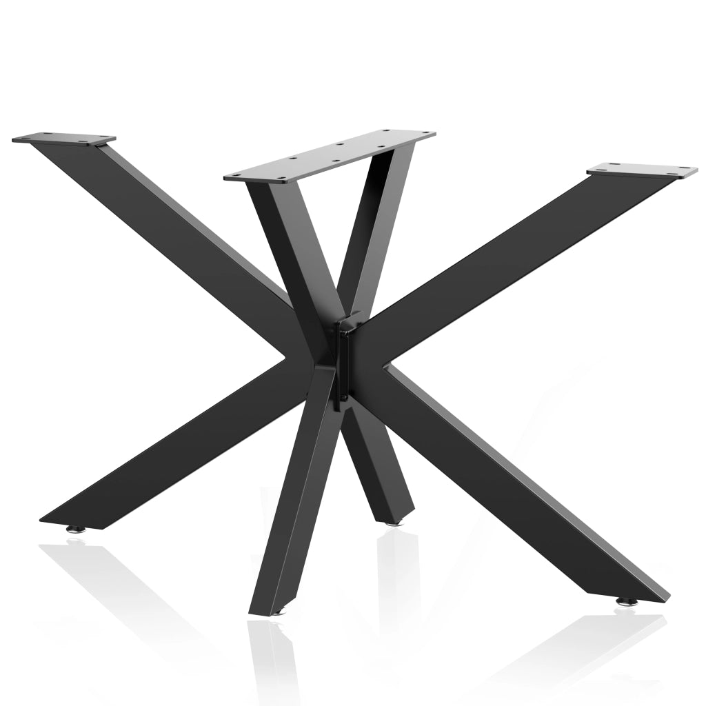 Telaio tavolo a gambe incrociate in acciaio 71x68x120 cm nero struttura tavolo a ragno
