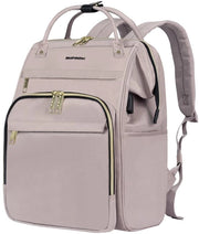 Borsa da Spalla per Donna con Tasca per Laptop 15,6 Pollici, Borsa per Scuola Impermeabile per Ragazze Adolescenti, Tasca per Laptop Borsa da Ufficio per Viaggi di Lavoro, Rosa