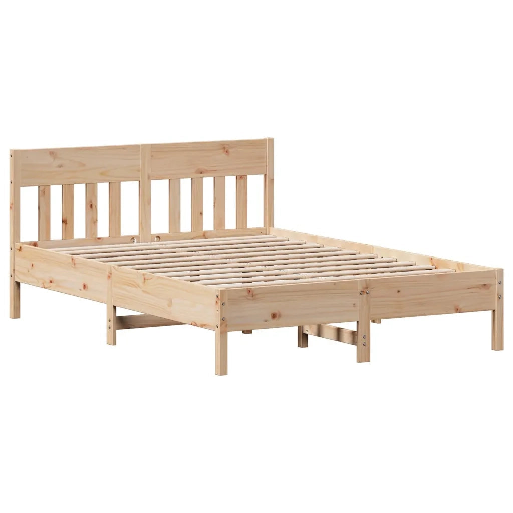 Letto senza Materasso 140x200 cm in Legno Massello di Pino 842646