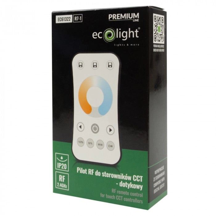 Telecomando RF touch CCT LED 1 zona bianco Ecolight