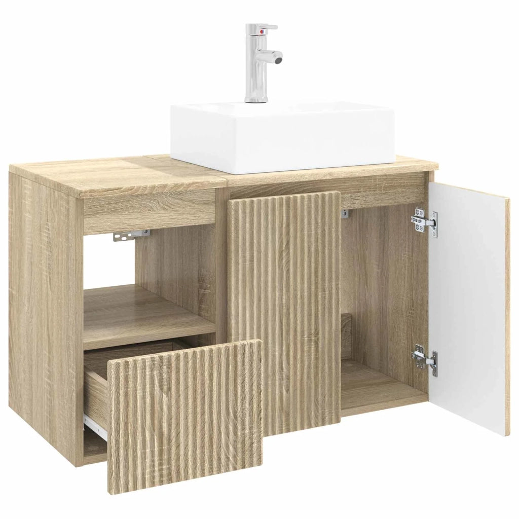Set di mobili per il bagno 2 pz Rovere Sonoma 3404056