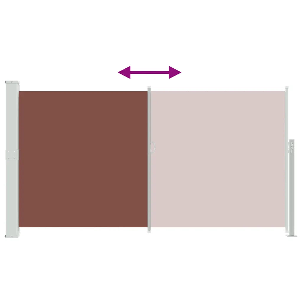 Tenda Laterale Retrattile per Patio-Tenda parasole per balcone 170x300 cm Marrone