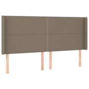 Testiera | Testata ad Orecchio Tortora 203x16x118/128 cm in Tessuto