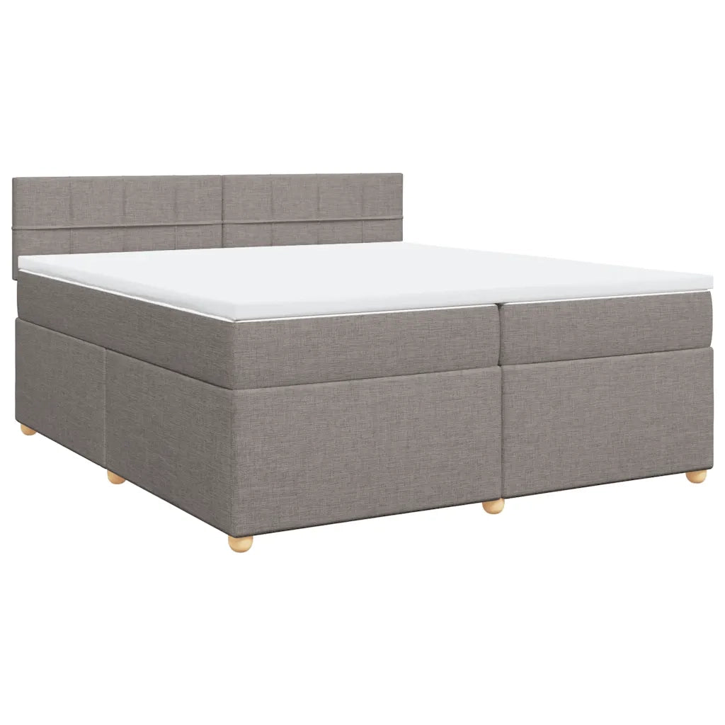 Giroletto a Molle con Materasso Tortora 200x200 cm in Tessuto 3286791