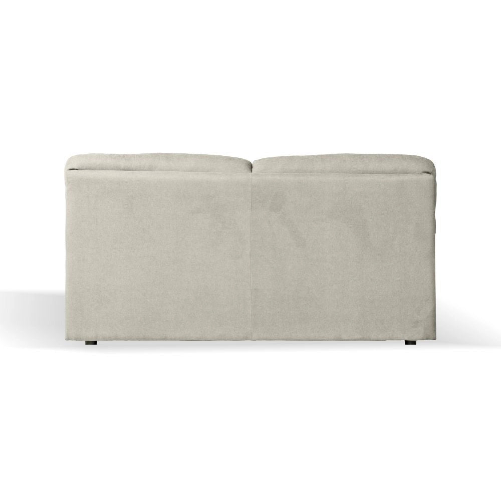 Divano Alenda 3 posti con piedini quadrati colore beige