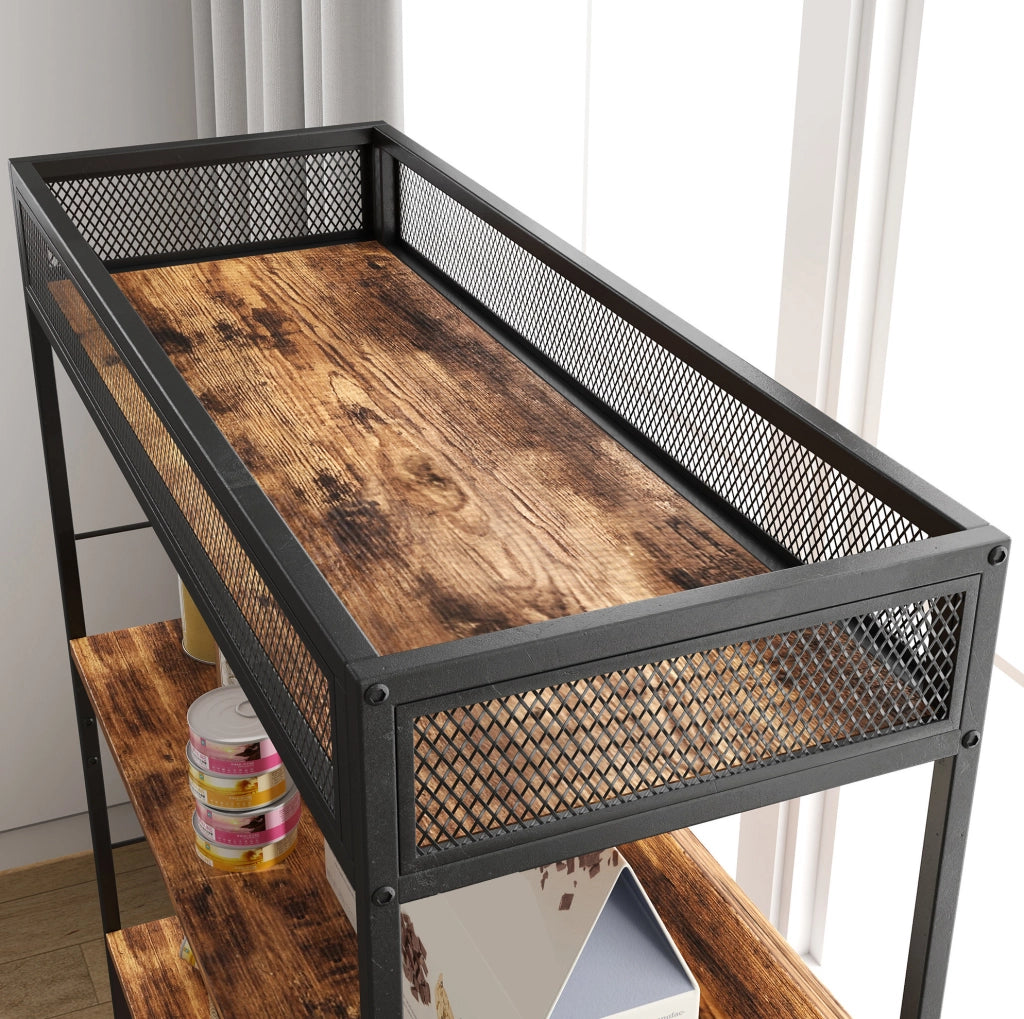 Mobile copriletteriera con ripiano a 3 livelli e tiragraffi; 80 x 48 x 152 cm; marrone