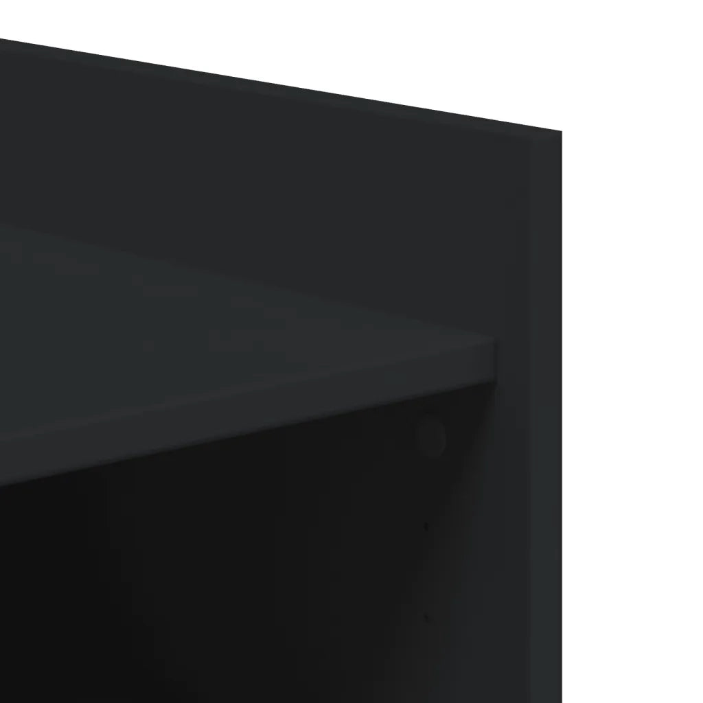 Scarpiera-Scaffale per scarpe Nera 52x37,5x100 cm in Legno Multistrato 579761