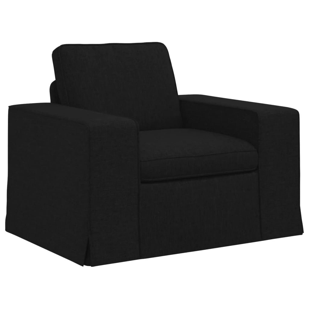 Divano 2 pcs Nero 182 x 80 x 82 cm Tessuto