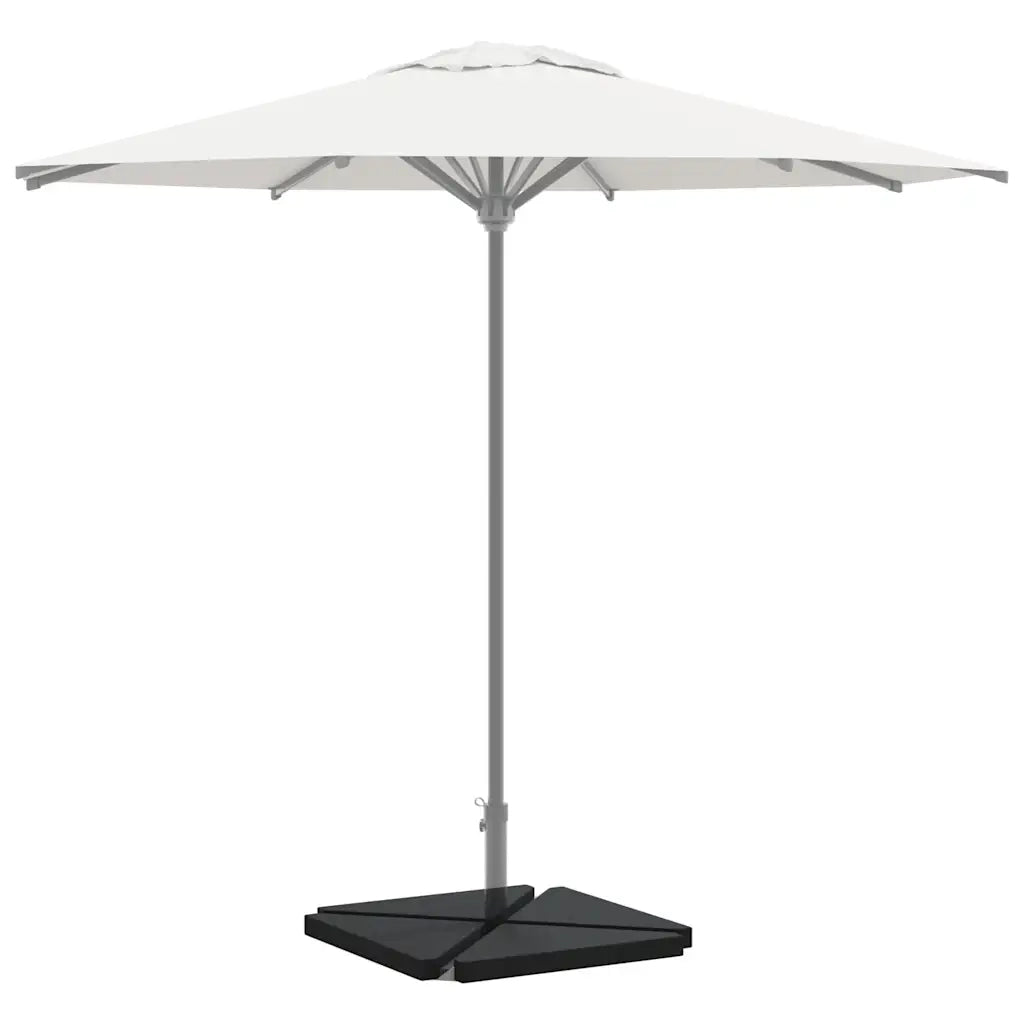 Piastre per Parasole 4 pz in Granito Triangolare 14 kg Nero 824351