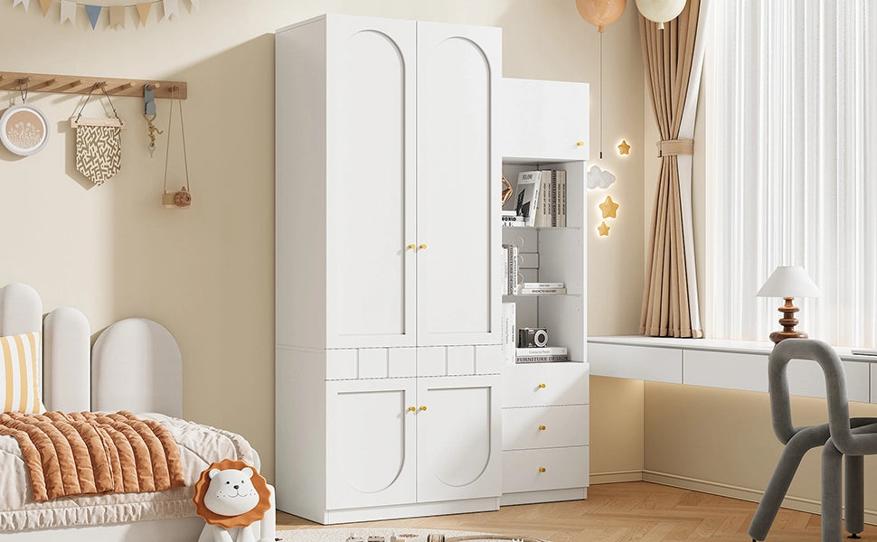 VETRINA MOBILE ALTO 50x40x180 cm Bianco MDF e vetro con ripiani regolabili