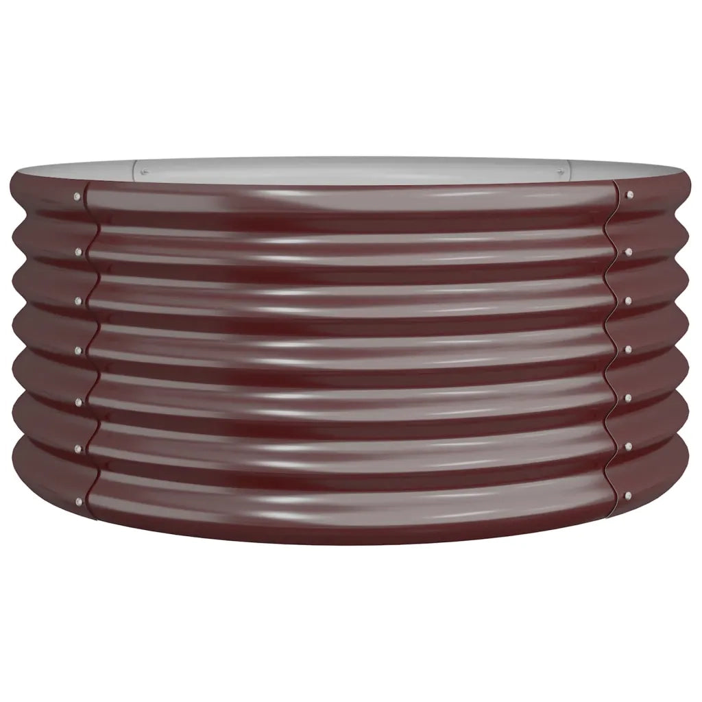 Vaso Giardino Acciaio Zincato 80x80x36 cm Marrone 318855