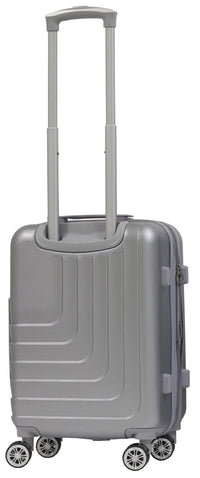 Set 3 Valigie Trolley Rigide in ABS 4 Ruote TSA Ravizzoni Titanio Silver