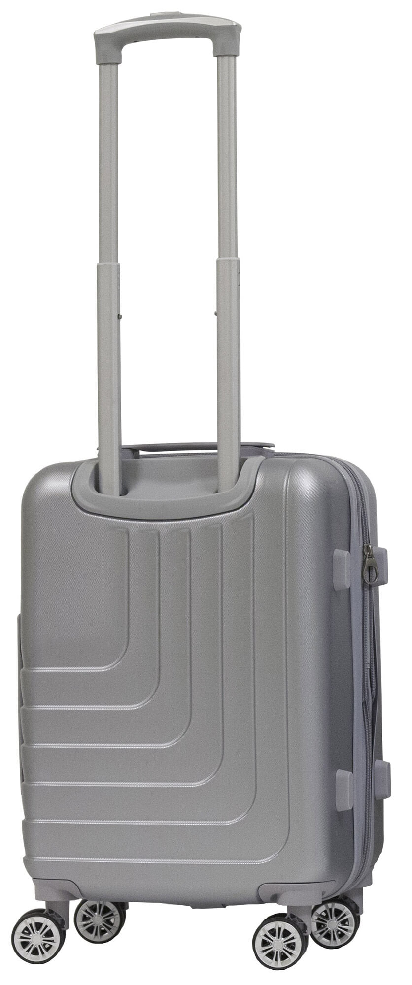 Set 3 Valigie Trolley Rigide in ABS 4 Ruote TSA Ravizzoni Titanio Silver