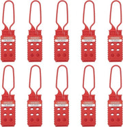 Blocco di sicurezza 6 fori blocco isolamento Tagout per il controllo multiutente di apparecchiature industriali - Set da 10.