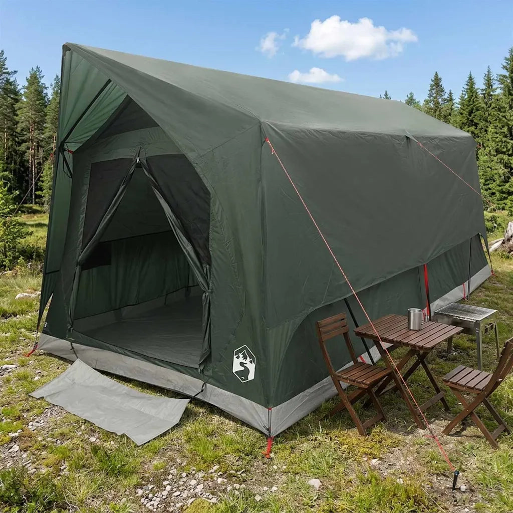 Tenda a tunnel Verde militare 8 persone Poliestere e Acciaio 42028660