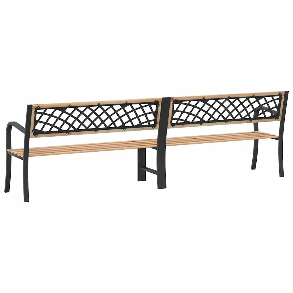 Panca da Giardino Doppia 238 cm in Legno di Abete Cinese 317134