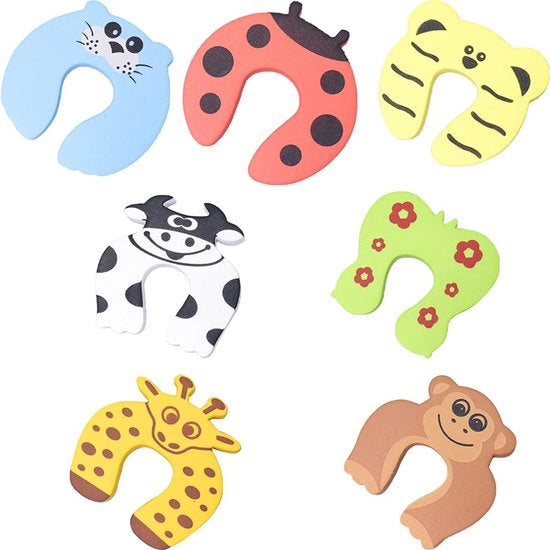 Blocco porta con maniglione animale cartone, Protezione maniglione morbida con cuscino di schiuma, Prevenzione lesioni maniglione, 7 pezzi