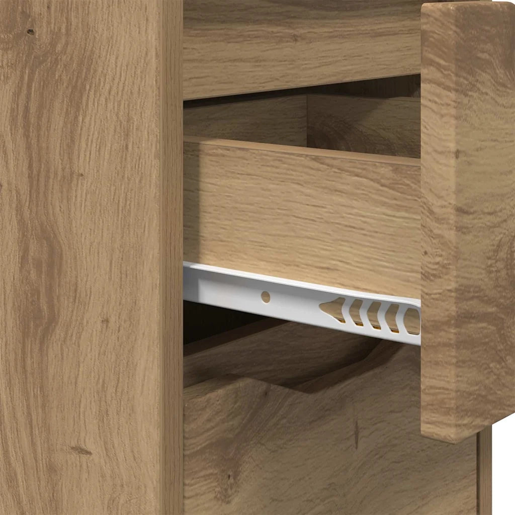 Comodini 2 pz-Set di 2 Tavolino da notte Rovere artigianale 30,5 x 30 x 43 cm