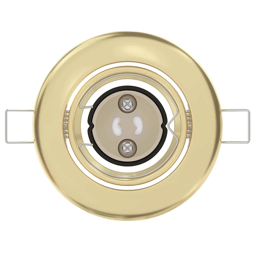Set di 6 faretti da incasso orientabili minimalisti 9 x 9 x 2,5 cm in metallo dorato 02_0058274