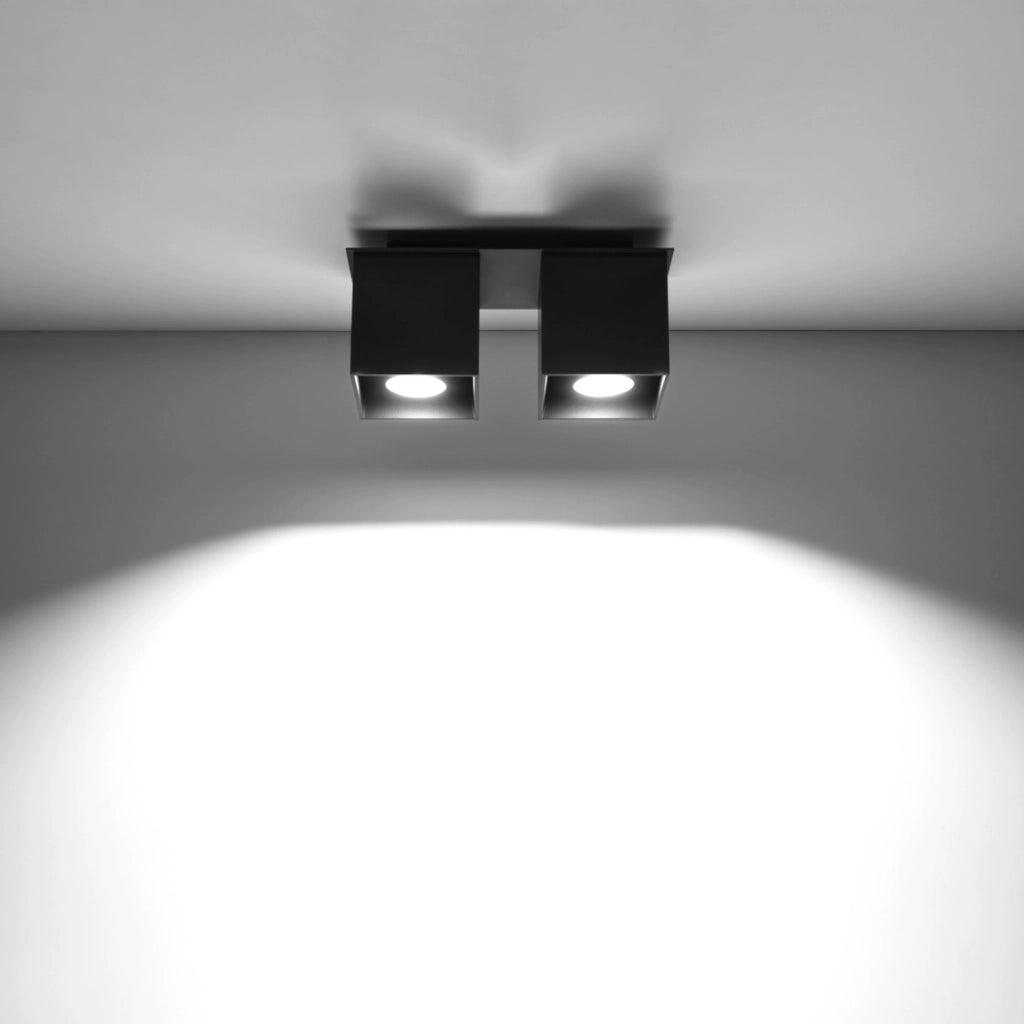 Spot da soffitto Pure Lume Tetris 2 luci GU10 nero PU.0063