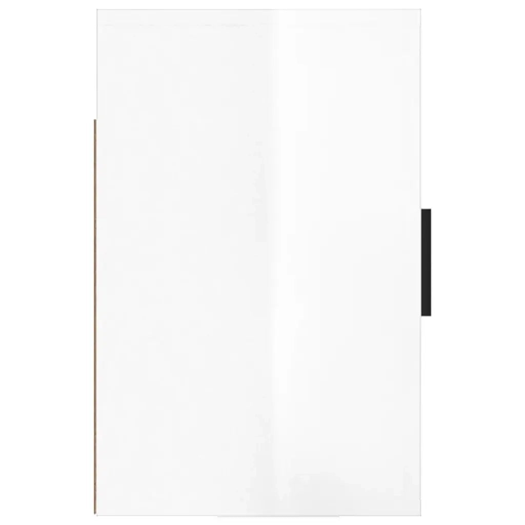 Comodino a Muro Bianco Lucido 50x30x47 cm 816868