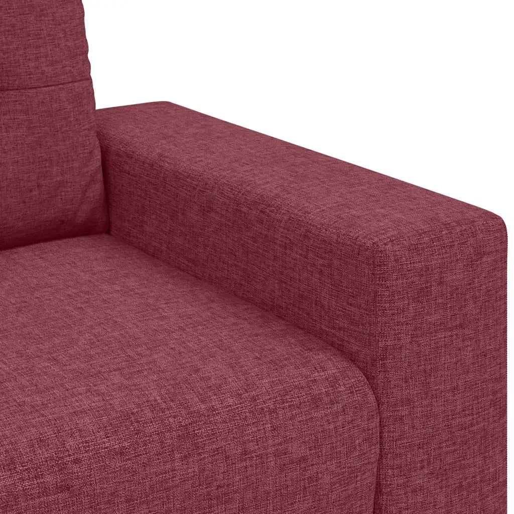 vidaXL Divano Divanetto Rosso Vino 140 cm in Tessuto