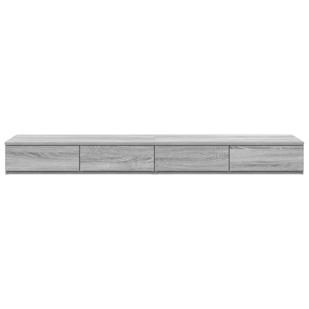 Cassetti per letto | Comodino | Armadio da Notte | Mobiletto da notte Grigio Sonoma 135 x 36,5 x 16,5 cm