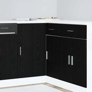 Mobile Base d'Angolo per Cucina Rovere nero 86 x 46 x 81,5 cm 876721