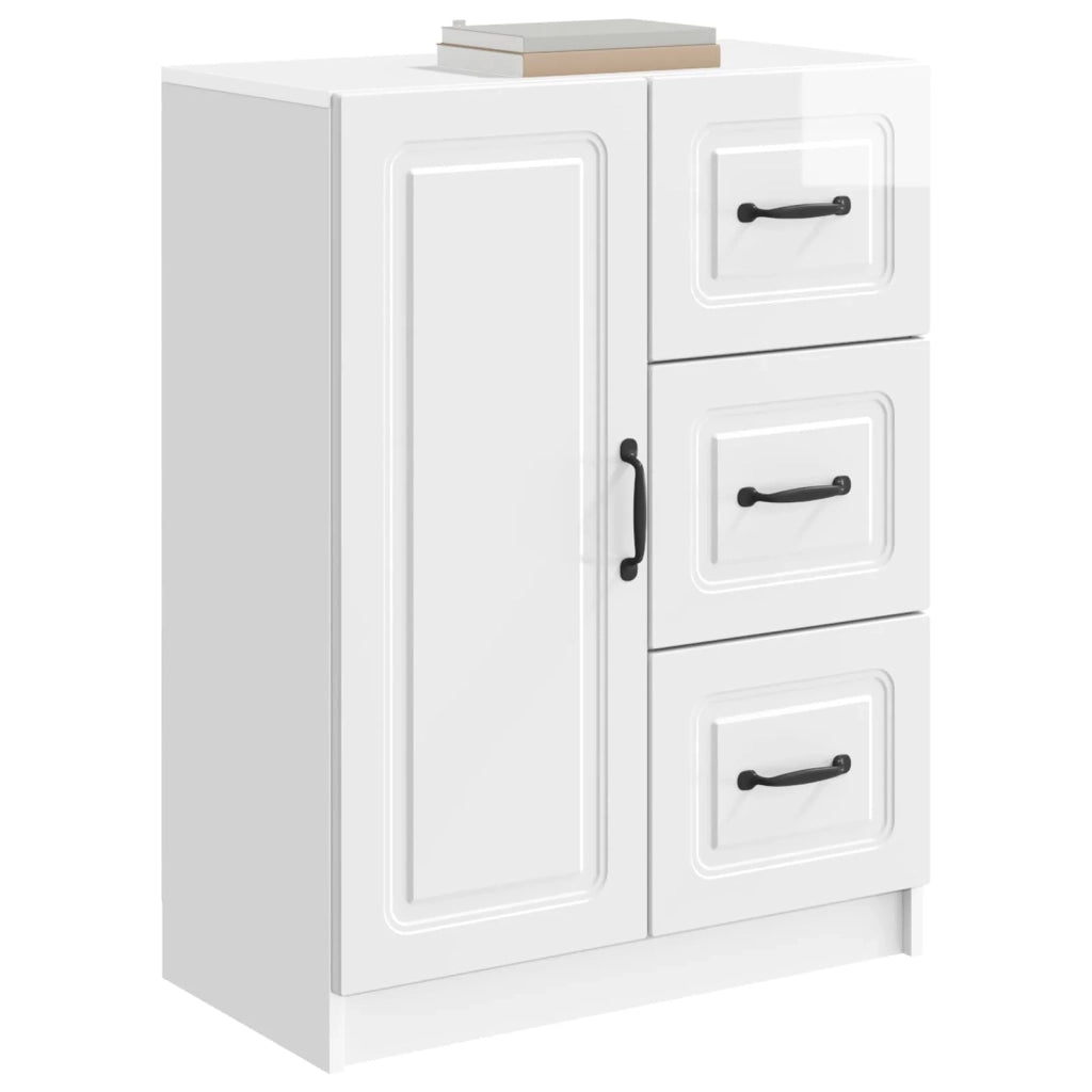 Credenza Bianco Lucido 66 x 34,5 x 87 cm Legno ingegnerizzato 895779