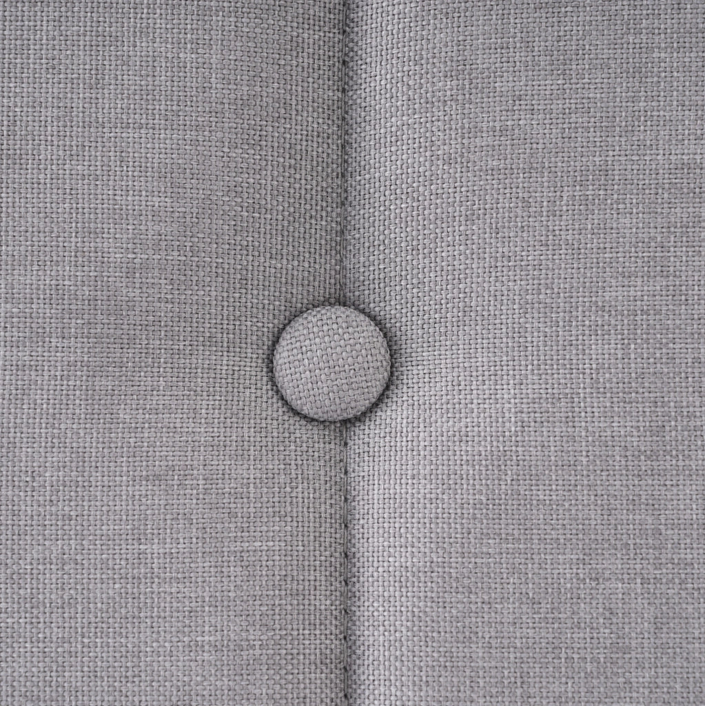 Letto matrimoniale imbottito 160x200 cm in tessuto effetto lino grigio con USB e USB-C