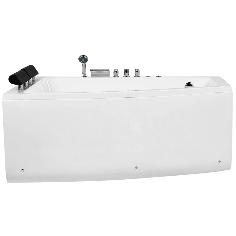 Vasca da bagno ad angolo Vasca Idromassaggio in acrilico bianco 182 x 121 cm Vasca a versione destra con poggiatesta