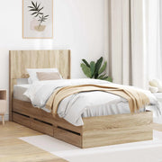 Struttura del letto con stoccaggio e testata Rovere Sonoma 3414509