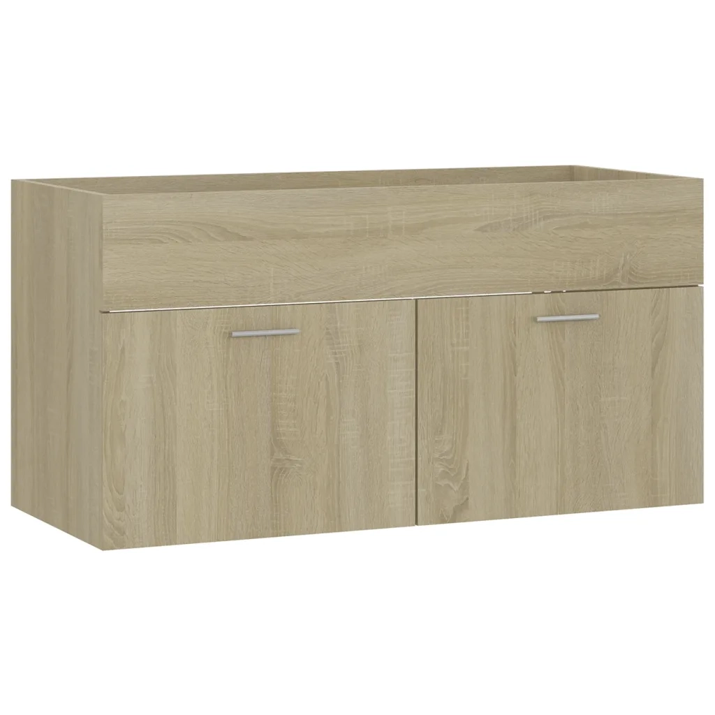 Mobile con Lavabo Integrato Rovere Sonoma in Legno Multistrato 3071291