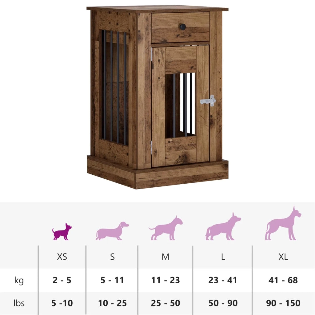 Mobile da cassa per cani Legno antico 50 x 47,5 x 80 cm 8014783