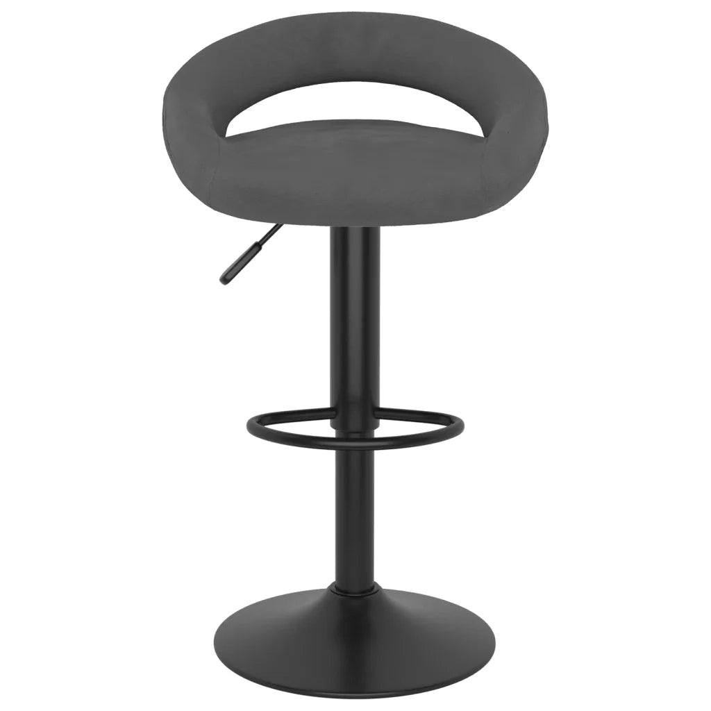 Sgabelli da Bar 2 pz Grigio Scuro in Velluto 333270