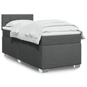 Giroletto a Molle con Materasso Grigio Scuro 90x190 cm Tessuto 3285744