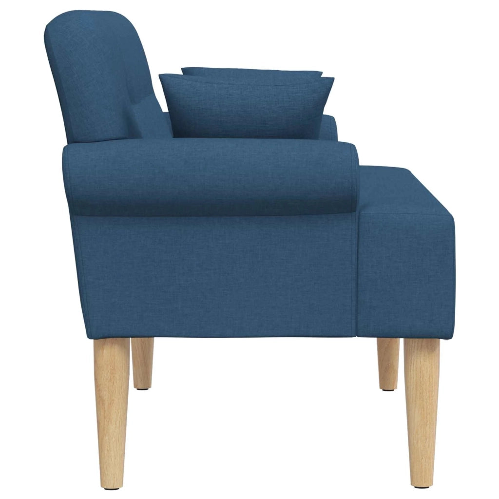 Loveseat con bottoni imbottiti Blu 120 x 65 x 79 cm Tessuto 42041817