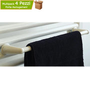 Multipack 4 pz porta asciugamani salviette per radiatori termo arredo cm 50 bianco