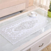 Tavolo con tovaglia in PVC, ovoidale in argento, flessibile e impermeabile, senza pieghe. Dimensioni: 40 x 84 cm (diametro 40 x 84 cm), angolo retto.