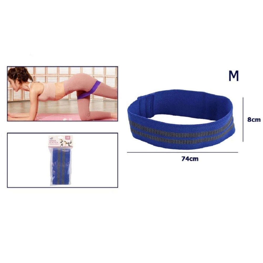 Trade Shop - Fascia Elastica Esercizi Bande Resistenza Allenamento Yoga Fitness Antiscivolo - Blu   M