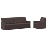 Set di divani 2 pcs Marrone Scuro Tessuto 3433180