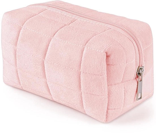 Borse per cosmetici, Borse di make-up Coquette, Borse da toilette gonfie per donne, Grande borsa cosmetica, Borse di make-up di cotone con disegno di fiori per bambini, donne, uomini