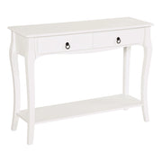 Consolle da Ingresso con Cassetti ¨C zephmum ¨C Bianco Legno 100x33x75cm
