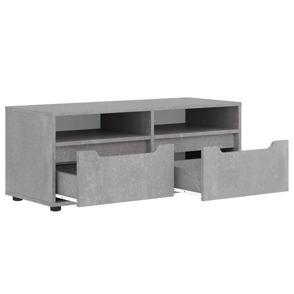 Mobile TV VISNES Grigio Cemento 100x40x38 cm Legno Multistrato
