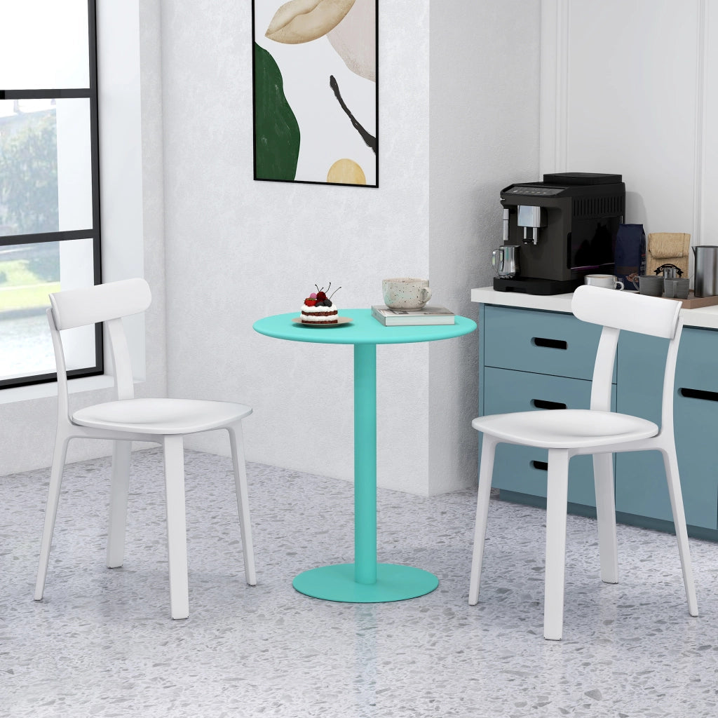 Tavolo da pranzo rotondo per 2 persone ¨C zephmum ¨C Verde, Acero, ?60x72 cm