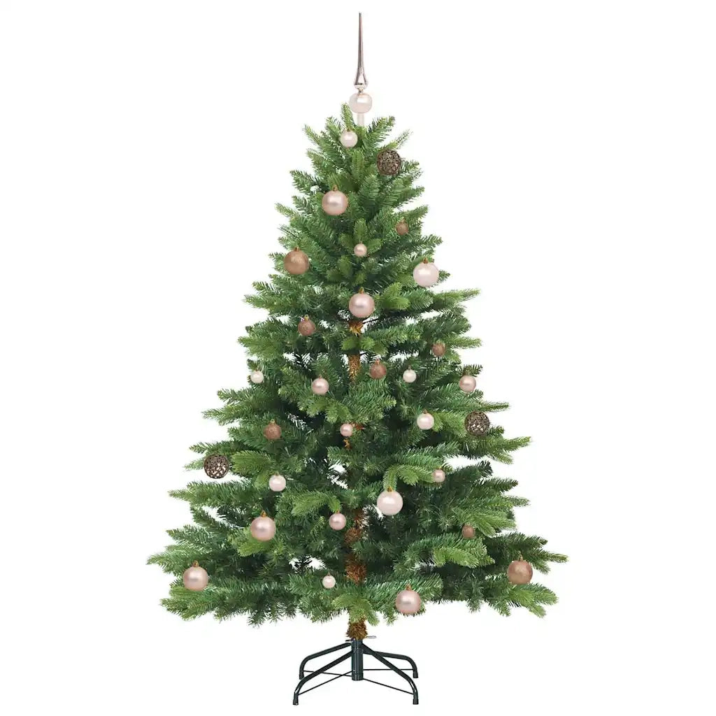 Albero di Natale | Decorazioni natalizie artificiale con 150 LED Verde 150 cm PE e PVC